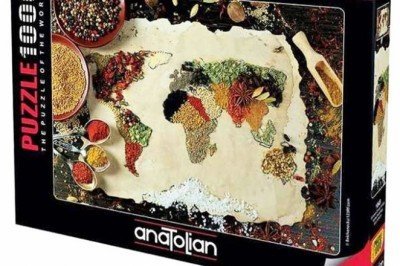 1045 Anatolian Baharatlı Dünya Haritası – Herbal World Map 1000 Parça Puzzle