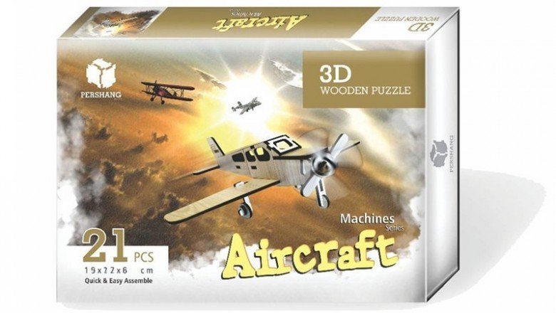 2019016 Pershang Uçak – Aircraft / 21 parça – 3 Boyutlu Ahşap Puzzle
