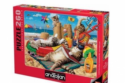 3322 Anatolian Kedilerin Plaj Keyfi / 260 Parça Puzzle