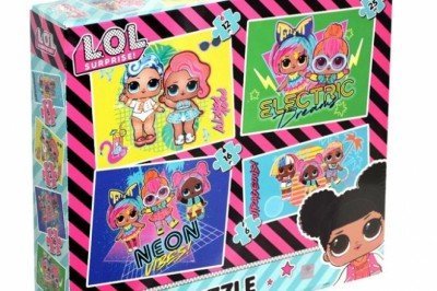 LOL7627 Laço Kids L.O.L. 4’ü1 Kutuda Puzzle / 6+12+16+25 Parça Puzzle