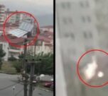Fırtınada uçan çatı elektrik tellerini kopardı