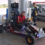Hurda parçalarını toplayarak Go Kart aracı yaptı