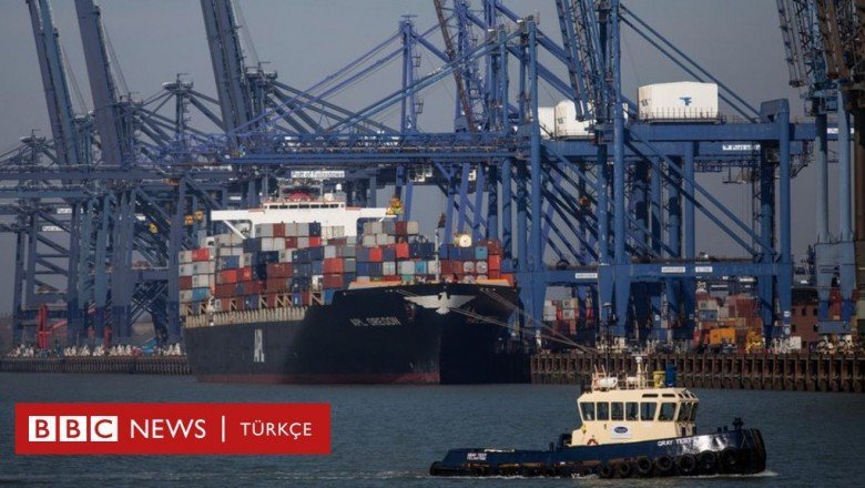 İngiltere’nin en büyük ticari limanı Felixstowe’a konteynerler yığıldı, gemiler başka yerlere yönlendiriliyor