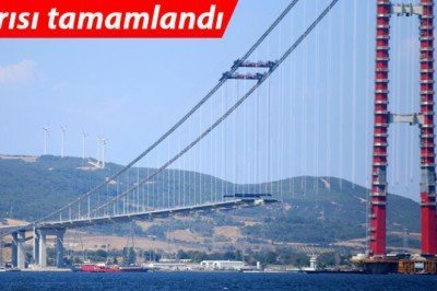 1915 Çanakkale Köprüsü’nde geçiş yolunun yarısından fazlası hazır