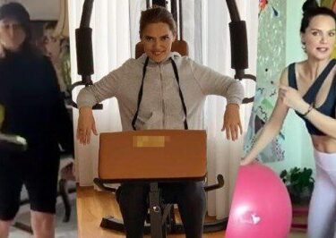 Evini spor salonuna çevirdi!