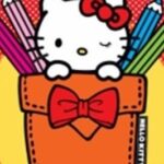 Hello Kitty Renkli Kalemler Boyama Kitabı