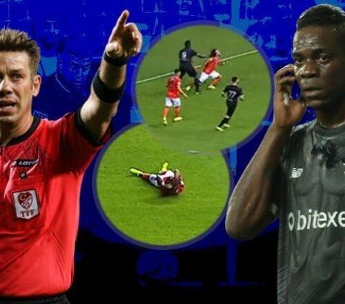 Adana Demirspor-Öznur Kablo Yeni Malatyaspor maçında Mario Balotelli’den olay hareket! Fıray Aydınus, VAR ile konuşunca…