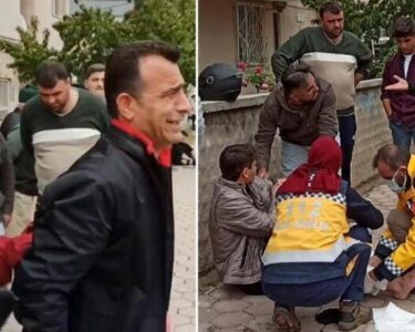 Kazada yaralanan oğlunu görünce gözyaşı döktü