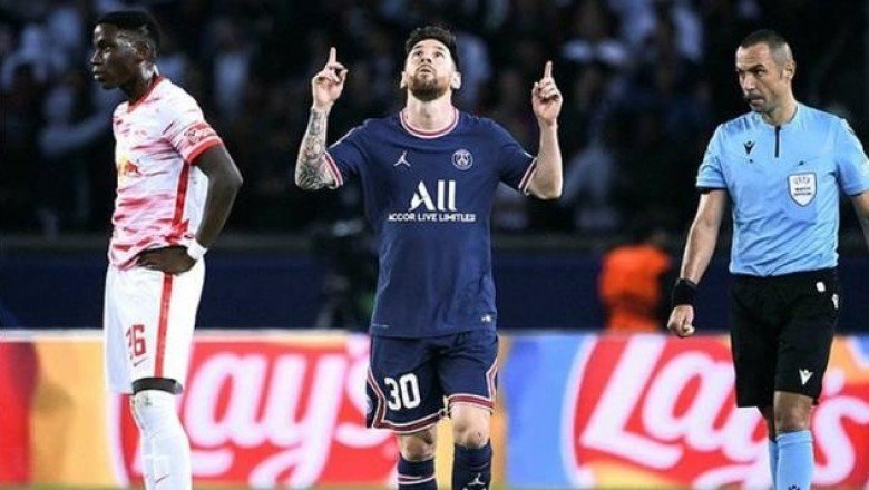 Messi, Şampiyonlar Ligi’nde geceye damga vurdu! PSG, RB Leipzig’i 3 golle geçti