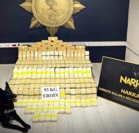 Hakkari’de 93 kilogram uyuşturucu ele geçirildi
