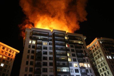 Eskişehir’de 11 katlı binada yangın