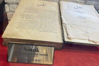 95 yıllık orijinal Nutuk Antalya’da sergileniyor