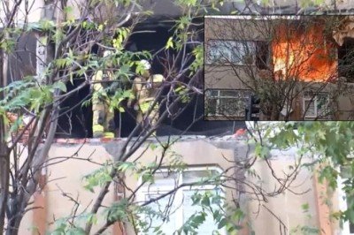 Bağcılar’da bir binada patlama sonrası yangın
