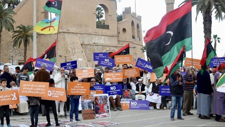 Libya’da Kaddafi ve Hafter’in adaylığı protesto edildi