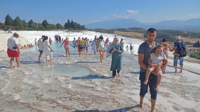 Pamukkale’de sonbahar yoğunluğu