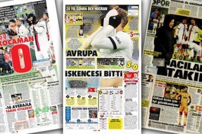 Manşetlerle B. Dortmund – Beşiktaş maçı! (8 Aralık)