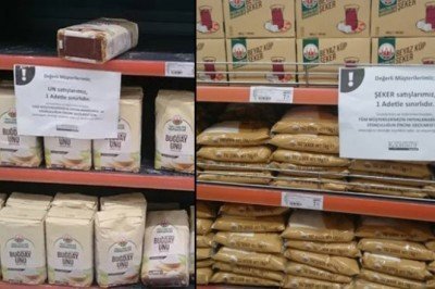 Tarım Kredi Kooperatifleri’nin marketinde un ve şeker satışına 1 adet sınırlandırması